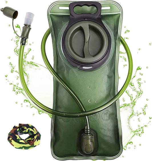 Hydration Bladder, 2 Liter Water Bladder for Hiking Backpack Leak Proof Water Storage Bag Reservoir, Water Pouch Hydration Pack Replacement for Biking Climbing Cycling Running, Military Green Animals & Pet Supplies > Pet Supplies > Dog Supplies > Dog Apparel CHERAINTI   