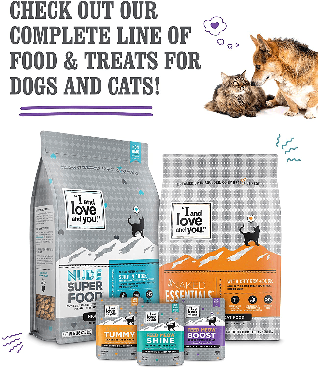 "I and Love and You" Hearties Calming and Coat Support Grain Free Cat Treats (Variety of Flavors for Hairball Control / Remedy + Calming) Animals & Pet Supplies > Pet Supplies > Cat Supplies > Cat Treats I AND LOVE AND YOU   