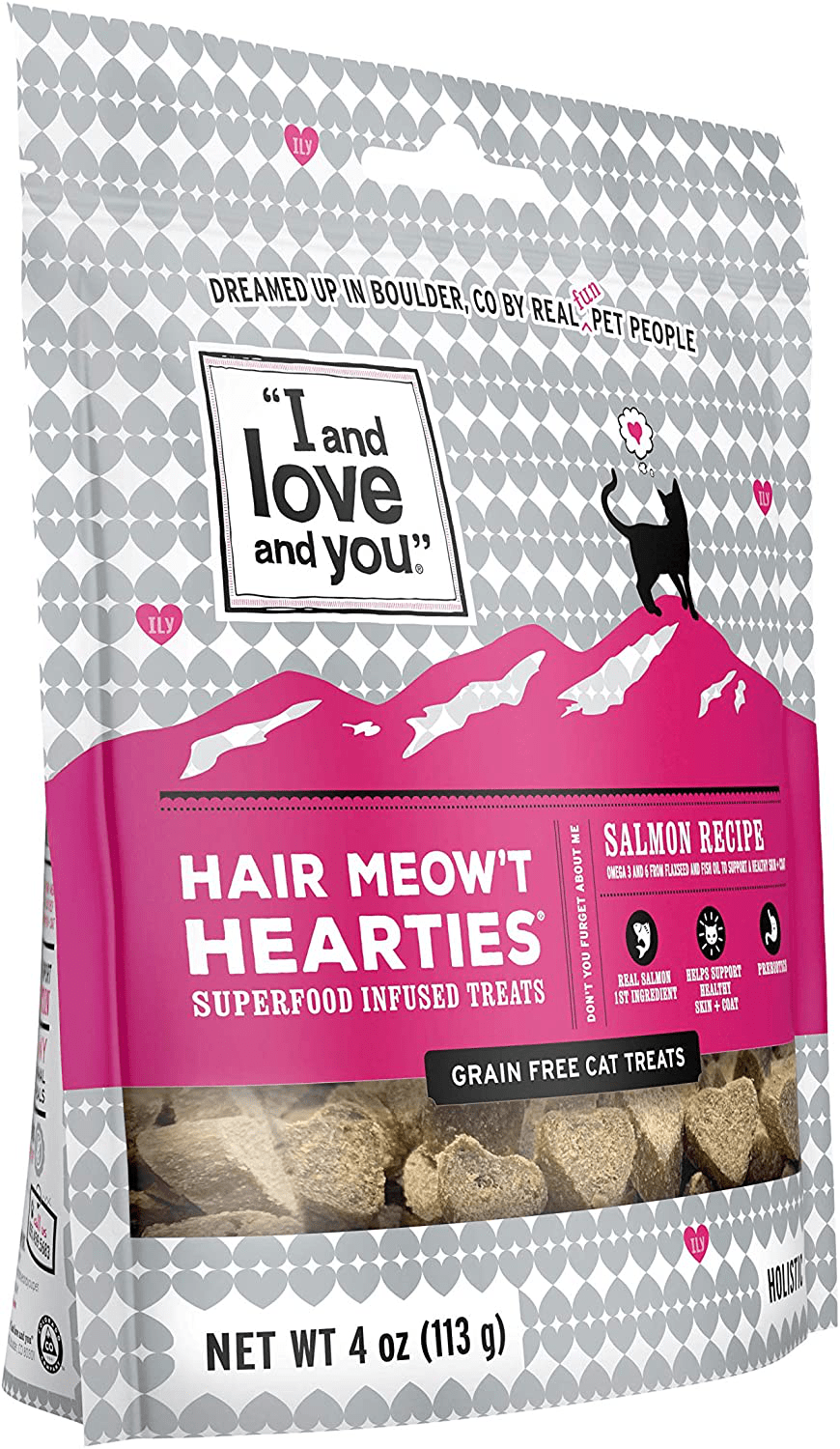 "I and Love and You" Hearties Calming and Coat Support Grain Free Cat Treats (Variety of Flavors for Hairball Control / Remedy + Calming) Animals & Pet Supplies > Pet Supplies > Cat Supplies > Cat Treats I AND LOVE AND YOU Hair Meow't Hearties  