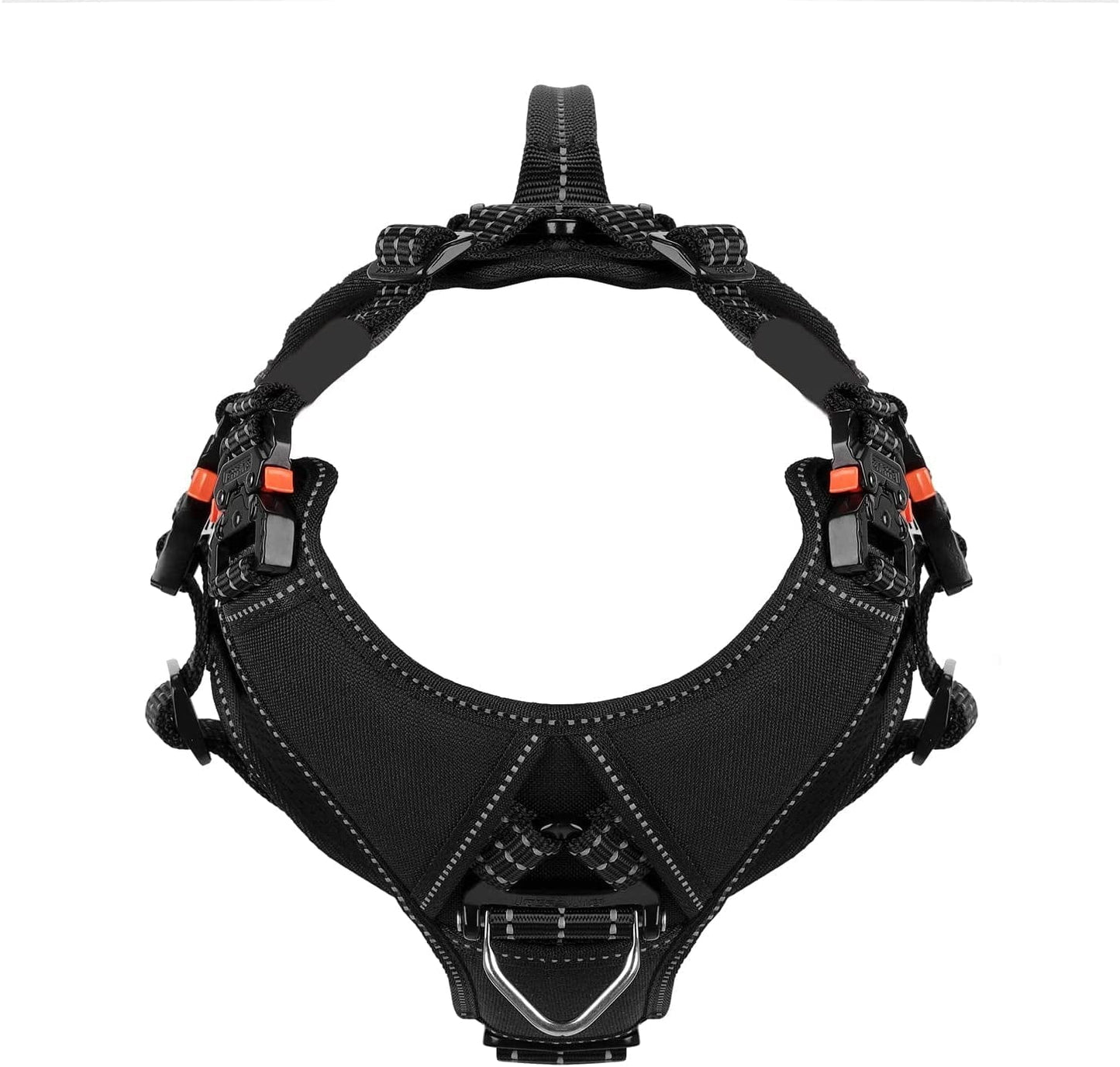 ICEFANG GN8 Quick-Moving Tactical Dog Harness with Handle ,Reflective Pet Vest,No-Pull Front Lead ,5-Points Adjustable,Hook and Loop Panel for Patch (Medium (Pack of 1), Elite Black) Animals & Pet Supplies > Pet Supplies > Dog Supplies > Dog Apparel Frostwolf   