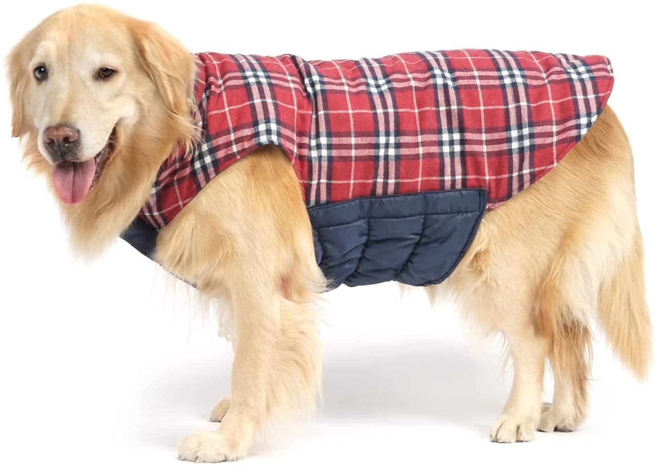 Innopet Dog Coat, Dog Jacket, Cold Weather Dog Coat, Premium Polyester Outer Layer with Cotton Fillings, Reversible Wear, Designed of Dogs, Best for Winter Season Animals & Pet Supplies > Pet Supplies > Dog Supplies > Dog Apparel InnoPet RED 6XL 