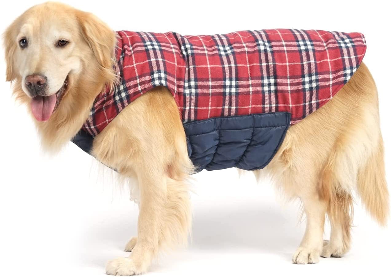 Innopet Dog Coat, Dog Jacket, Cold Weather Dog Coat, Premium Polyester Outer Layer with Cotton Fillings, Reversible Wear, Designed of Dogs, Best for Winter Season Animals & Pet Supplies > Pet Supplies > Dog Supplies > Dog Apparel InnoPet RED 7XL 