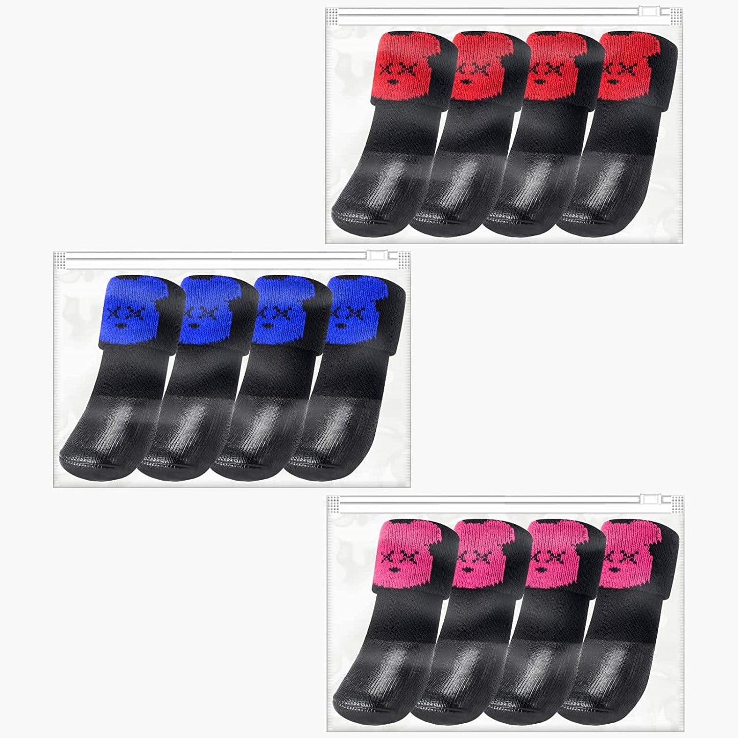 Inoveltyx Dog Boots Shoes Dog Booties Paw Protector with Hot Pavement Waterproof Soft anti Slip Sole,Adjustable Straps,Breathable Cotton,Summer Winter Outdoor for Small Dog Puppy(Medium,Pink) Animals & Pet Supplies > Pet Supplies > Dog Supplies > Dog Apparel inoveltyx   