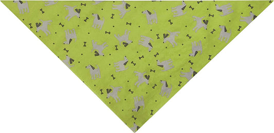 Insect Shield Repellant Dog Bandana for Protecting Dogs from Fleas, Ticks, and Mosquitoes, Dogs & Bones, Green, 19X19 Inch (Pack of 1) (IE9412 44) Animals & Pet Supplies > Pet Supplies > Dog Supplies > Dog Apparel Insect Shield   