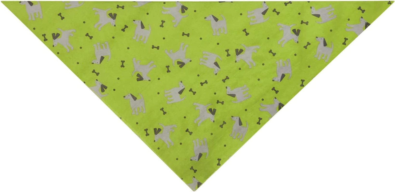 Insect Shield Repellant Dog Bandana for Protecting Dogs from Fleas, Ticks, and Mosquitoes, Dogs & Bones, Green, 19X19 Inch (Pack of 1) (IE9412 44) Animals & Pet Supplies > Pet Supplies > Dog Supplies > Dog Apparel Insect Shield   