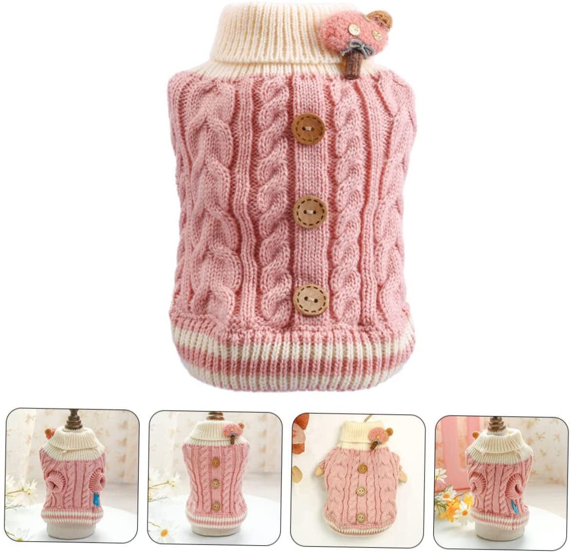 Ipetboom 2Pcs Puppy Cotton Vest Puppy Hoodie Kitten Clothes Doggy Clothes Cat Apparel Dog Winter Hoodie Winter Dog Jackets Dog Cat Clothes Party Cosplay Clothing Lovely Puppy Sweater Fabric Animals & Pet Supplies > Pet Supplies > Dog Supplies > Dog Apparel Ipetboom   