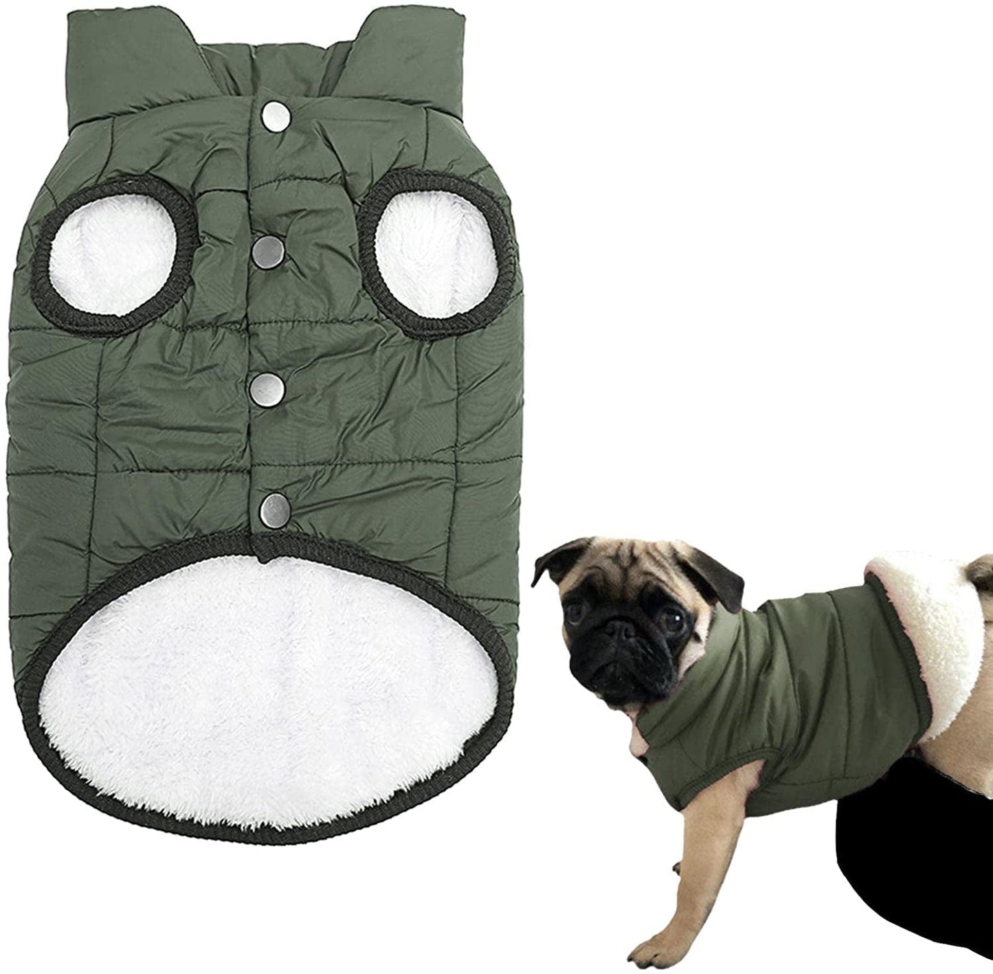 JISADER Waterproof Vest Stylish Windproof Dog Clothes Pet Outfit Comfortable Coat Jacket for Outdoor Walking At, Green 41Cm Animals & Pet Supplies > Pet Supplies > Dog Supplies > Dog Apparel JISADER   