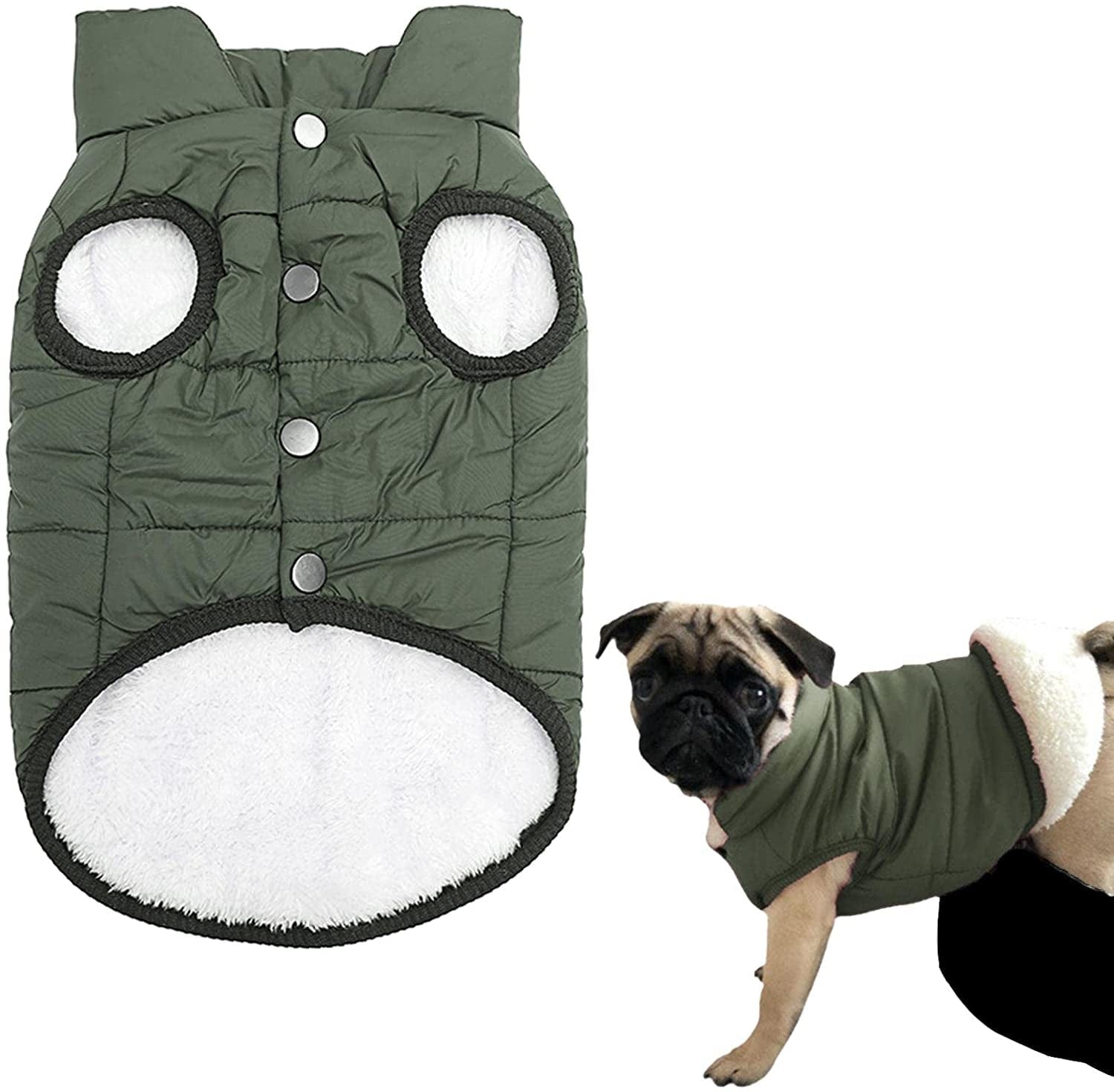 JISADER Waterproof Vest Stylish Windproof Dog Clothes Pet Outfit Comfortable Coat Jacket for Outdoor Walking At, Green 41Cm Animals & Pet Supplies > Pet Supplies > Dog Supplies > Dog Apparel JISADER   