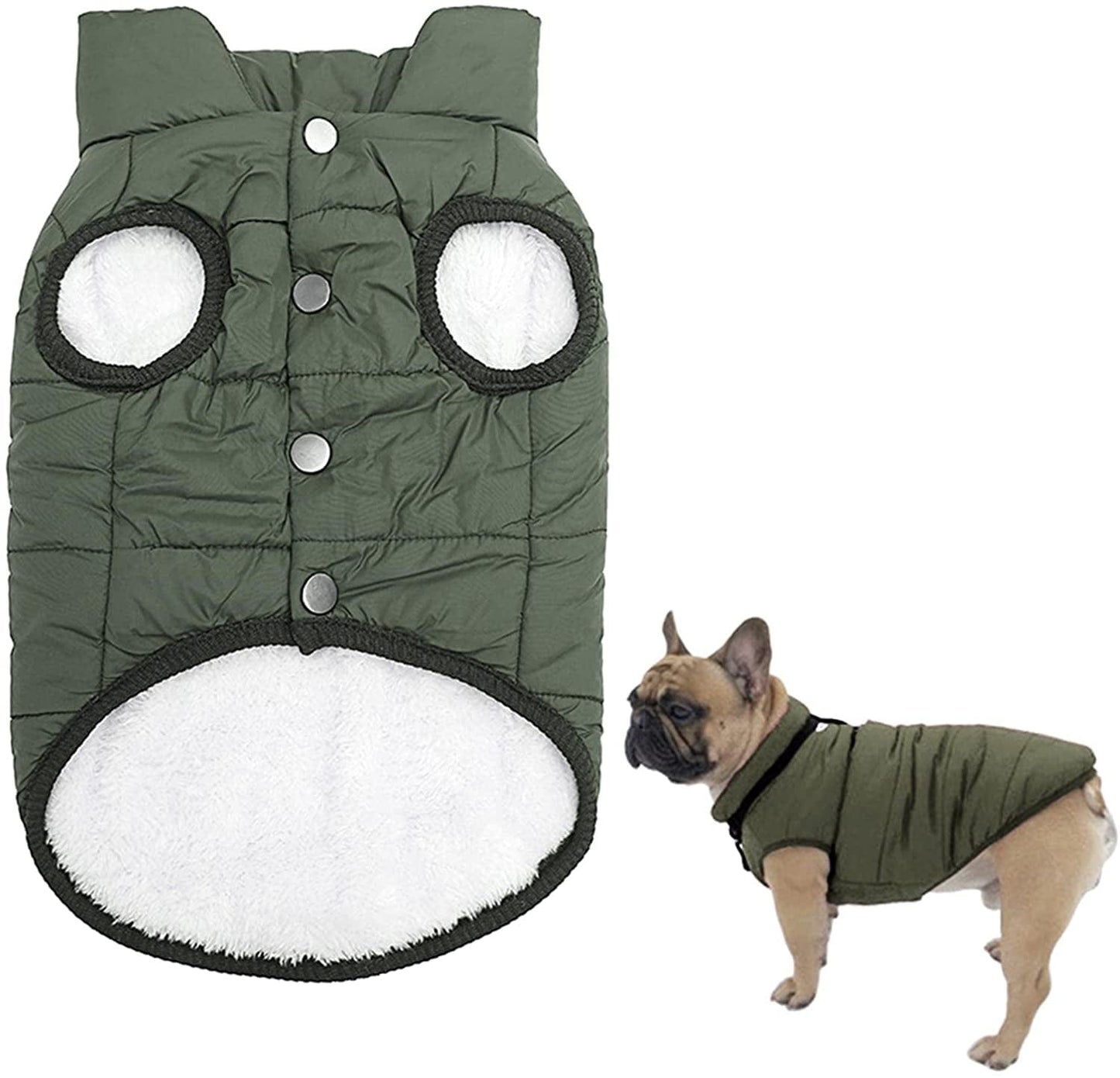 JISADER Waterproof Vest Stylish Windproof Dog Clothes Pet Outfit Comfortable Coat Jacket for Outdoor Walking At, Green 41Cm Animals & Pet Supplies > Pet Supplies > Dog Supplies > Dog Apparel JISADER   