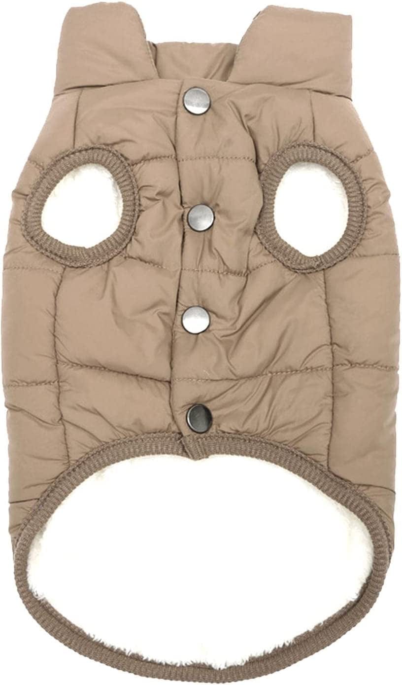 JISADER Waterproof Vest Stylish Windproof Dog Clothes Pet Outfit Comfortable Coat Jacket for Outdoor Walking At, Green 41Cm Animals & Pet Supplies > Pet Supplies > Dog Supplies > Dog Apparel JISADER Coffee 41cm  