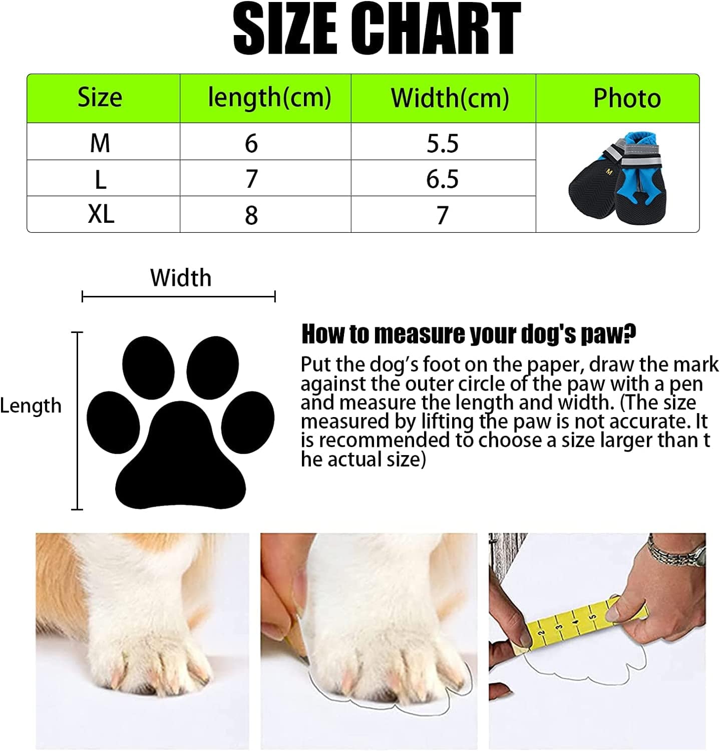 Jodsen Dog Boots, Set of 4 Waterproof Dog Shoes with Reflective Straps Anti-Slip Sole Outdoor Paw Protectors Dog Shoes for Small Medium Dogs Autumn Winter, Blue (M) Animals & Pet Supplies > Pet Supplies > Dog Supplies > Dog Apparel Jodsen   