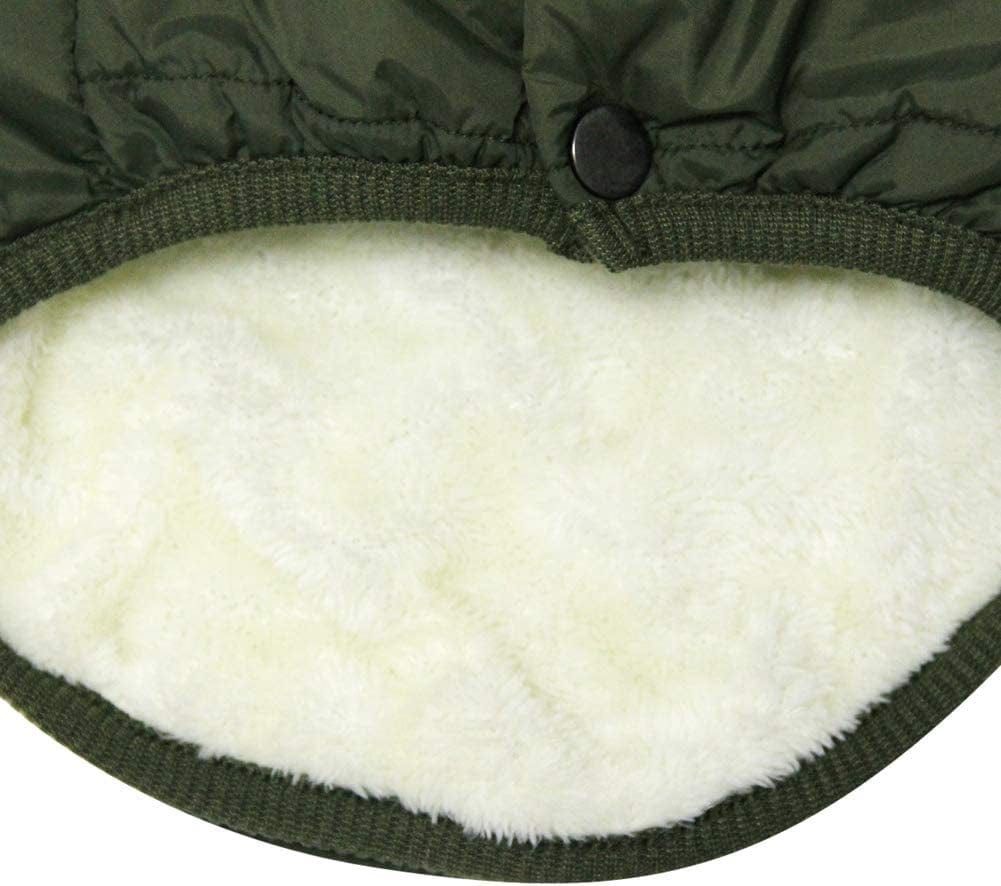 Joydaog 2 Layers Fleece Lined Warm Dog Jacket for Puppy Winter Cold Weather,Soft Windproof Small Dog Coat,Green S Animals & Pet Supplies > Pet Supplies > Dog Supplies > Dog Apparel Qingwanke   