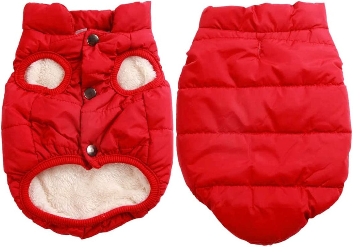 Joydaog 2 Layers Fleece Lined Warm Dog Jacket for Puppy Winter Cold Weather,Soft Windproof Small Dog Coat,Green S Animals & Pet Supplies > Pet Supplies > Dog Supplies > Dog Apparel Qingwanke Red Large (Pack of 1) 