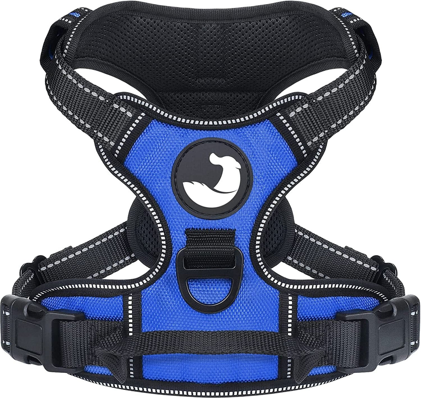 Joytale No Pull Dog Harness Large Dogs, Reflective No Choke Pet Vest with Front and Back 2 Leash Clips, Soft Padded Harnesses with Easy Control Handle for Training and Walking, Black, L Animals & Pet Supplies > Pet Supplies > Dog Supplies > Dog Apparel Joytale Blue X-Large 