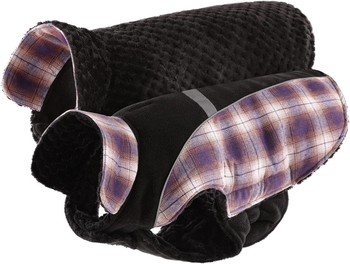 JUDYBRIDAL Winter Dog Coat,Reversible Reflective Windproof Plaid Pet Vest,British Style Warm Cozy Dog Cold Weather Jacket,Thickening Pet Apparel for Small Medium and Large Dogs (XS | Green) Animals & Pet Supplies > Pet Supplies > Dog Supplies > Dog Apparel JUDYBRIDAL Purple X-Large 