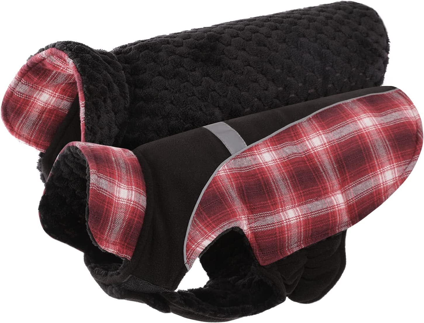 JUDYBRIDAL Winter Dog Coat,Reversible Reflective Windproof Plaid Pet Vest,British Style Warm Cozy Dog Cold Weather Jacket,Thickening Pet Apparel for Small Medium and Large Dogs (XS | Green) Animals & Pet Supplies > Pet Supplies > Dog Supplies > Dog Apparel JUDYBRIDAL Red X-Large 