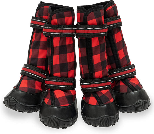 JVVGPET Dog Boots for Medium Large Dogs - Winter Warm Dog Shoes for Walking Hiking Running - Waterproof Reflective Adjustable Anti-Slip Rain Snow Outdoor Dog Boot Shoes Paw Protector Animals & Pet Supplies > Pet Supplies > Dog Supplies > Dog Apparel JVVGPET #7 paw width of 2.5"-2.7"  