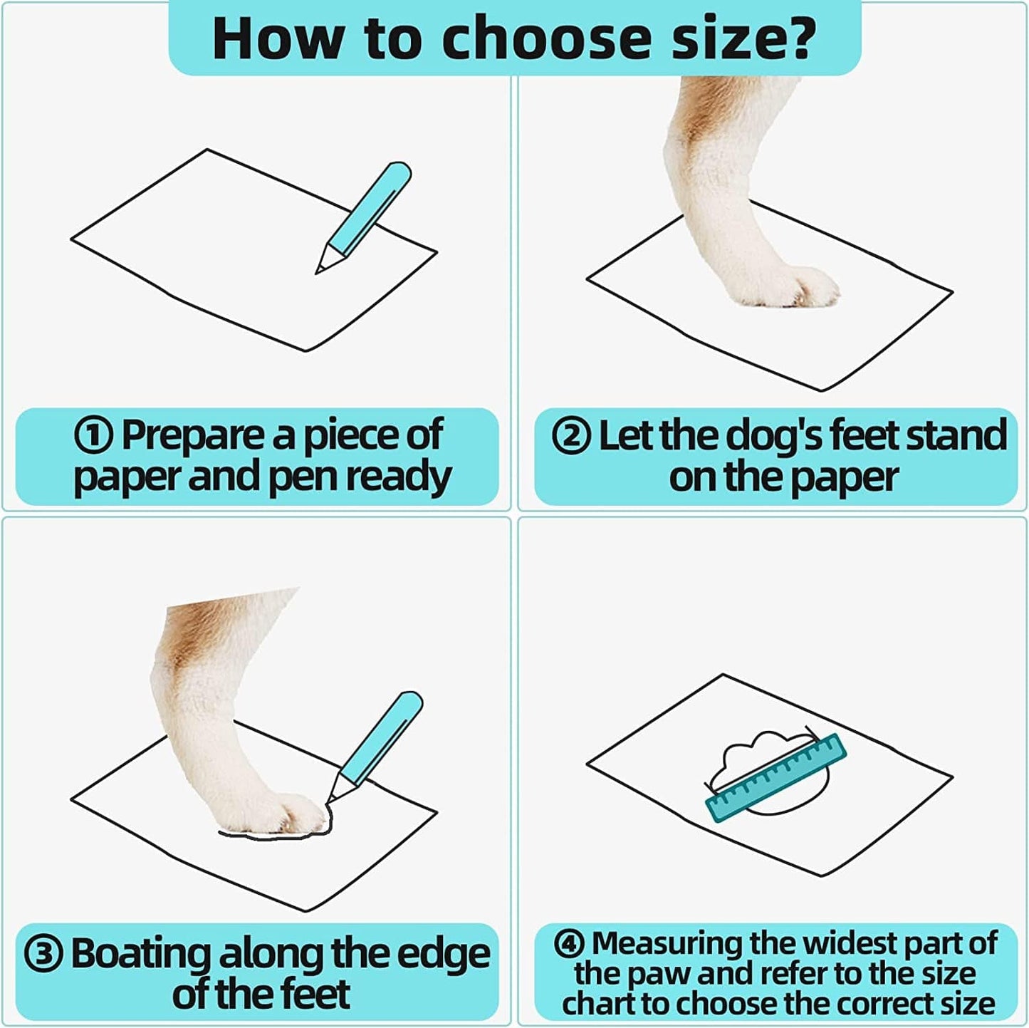 JZXOIVA Dog Boots Breathable Dog Shoes, Dog Shoes for Medium Dogs, Paw Protectors with Non-Slip Rubber Bottom for Outdoor Hiking and Running, Dog Booties with Reflective Straps 4Pcs/Set Animals & Pet Supplies > Pet Supplies > Dog Supplies > Dog Apparel JZXOIVA   