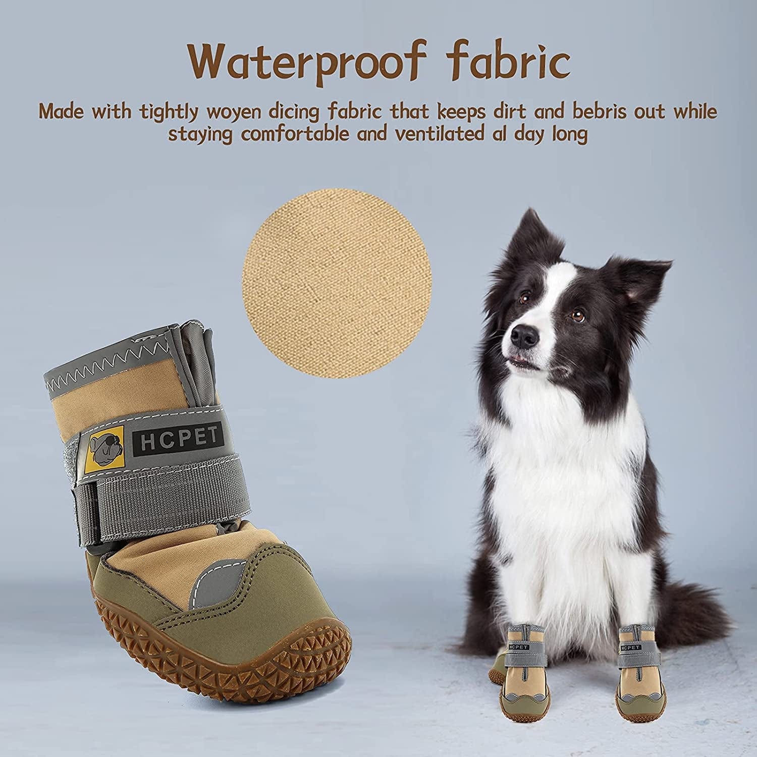 Hcpet Dog Boots Waterproof Dog Shoes for Medium Large Dogs, Anti-Slip Dog  Booties Paw Protector for for Hot Pavement Winter Snow Hiking with