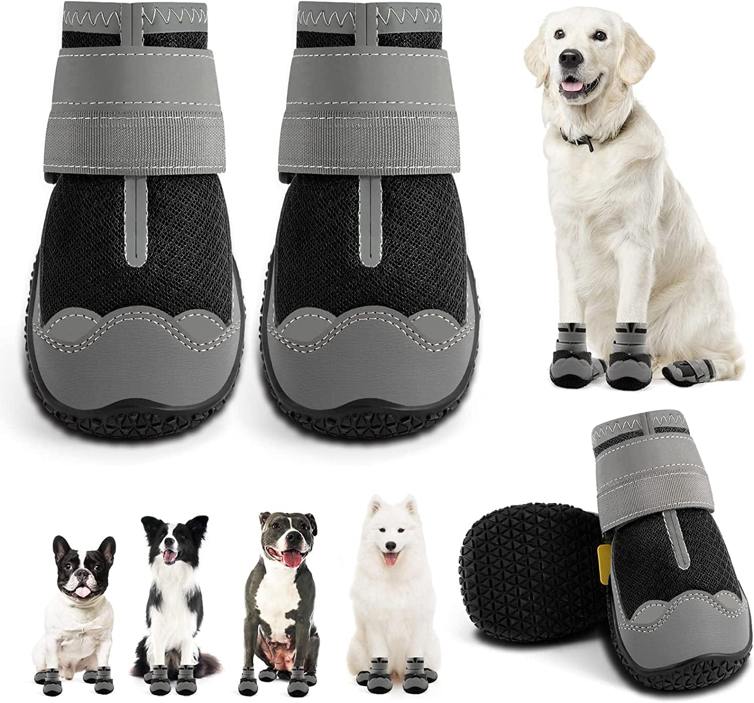 JZXOIVA Dog Shoes for Large Dogs Boots, Waterproof Dog Booties for Har –  KOL PET