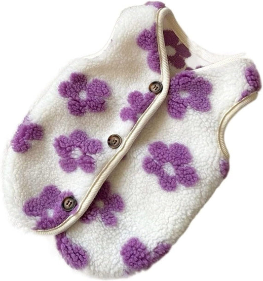 Keffiyeh Dog Clothes Pet Warm Jacket Plush Open Shirt Puppy Thickened Coat (Color : Purple, Size : Medium) Animals & Pet Supplies > Pet Supplies > Dog Supplies > Dog Apparel keffiyeh   