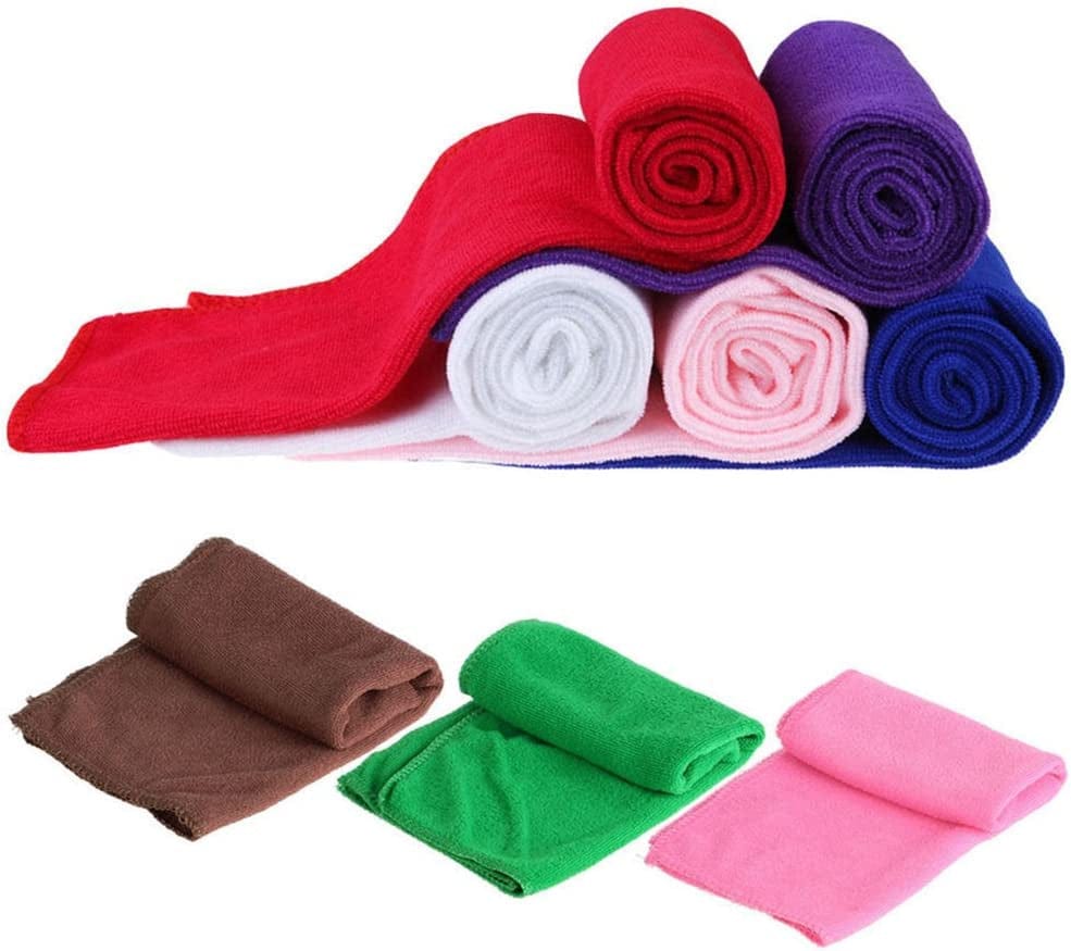 Klun 5Pcs Soft Fast Drying Pet Puppy Dog Cat Microfiber Bathrobe Towel Ultra-Absorbent Hand Towel (Random Color, 5Pcs) Animals & Pet Supplies > Pet Supplies > Dog Supplies > Dog Apparel kulunzhineng   