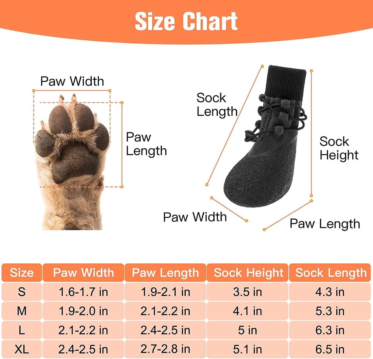 KOOLTAIL Anti-Slip Dog Boots 4 Packs - Adjustable Dog Socks with Shoelace, Waterproof Dog Sock Shoe for All Seasons, Super Durable Pet Paw Protector for Indoor and Outdoor, Medium and Large Dogs Animals & Pet Supplies > Pet Supplies > Dog Supplies > Dog Apparel KOOLTAIL   