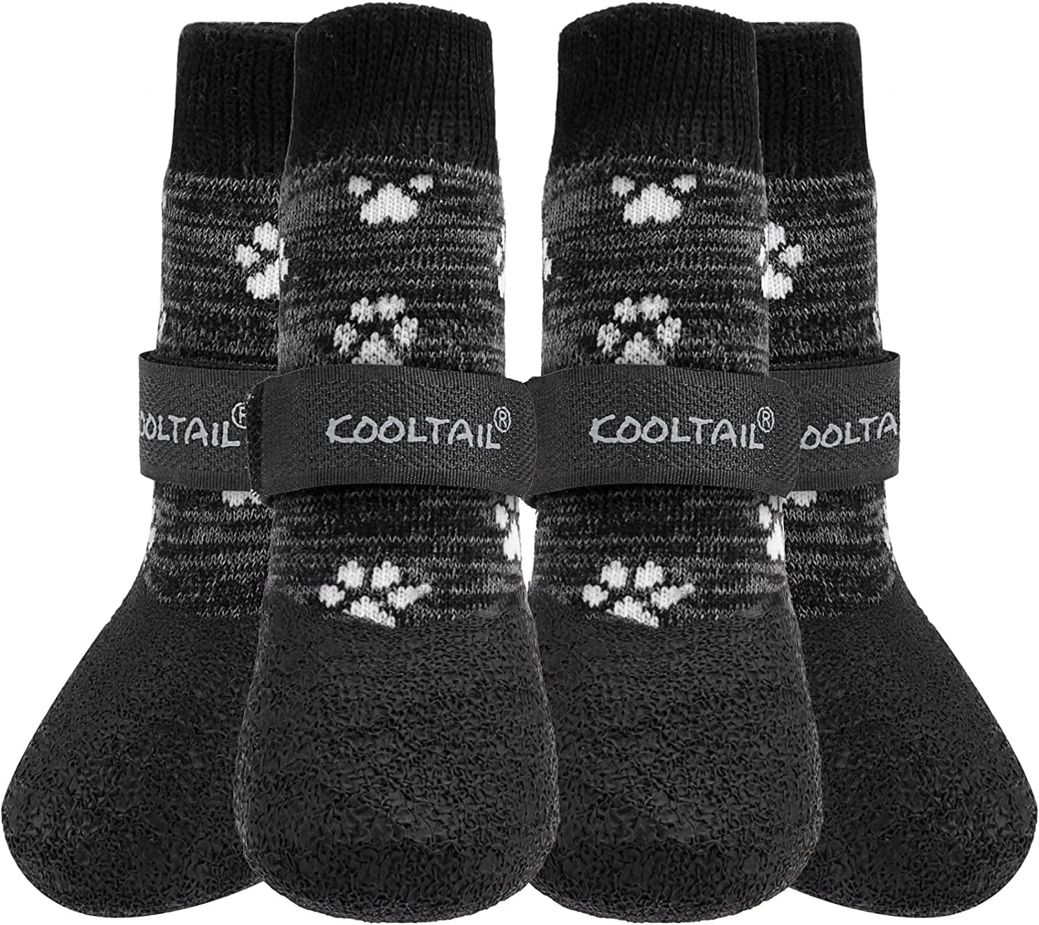 KOOLTAIL Anti-Slip Dog Boots 4 Packs - Adjustable Dog Socks with Shoelace  Waterproof Dog Sock Shoe for All Seasons Super Durable Pet Paw Protector for  Indoor and Outdoor Medium and Large Dogs