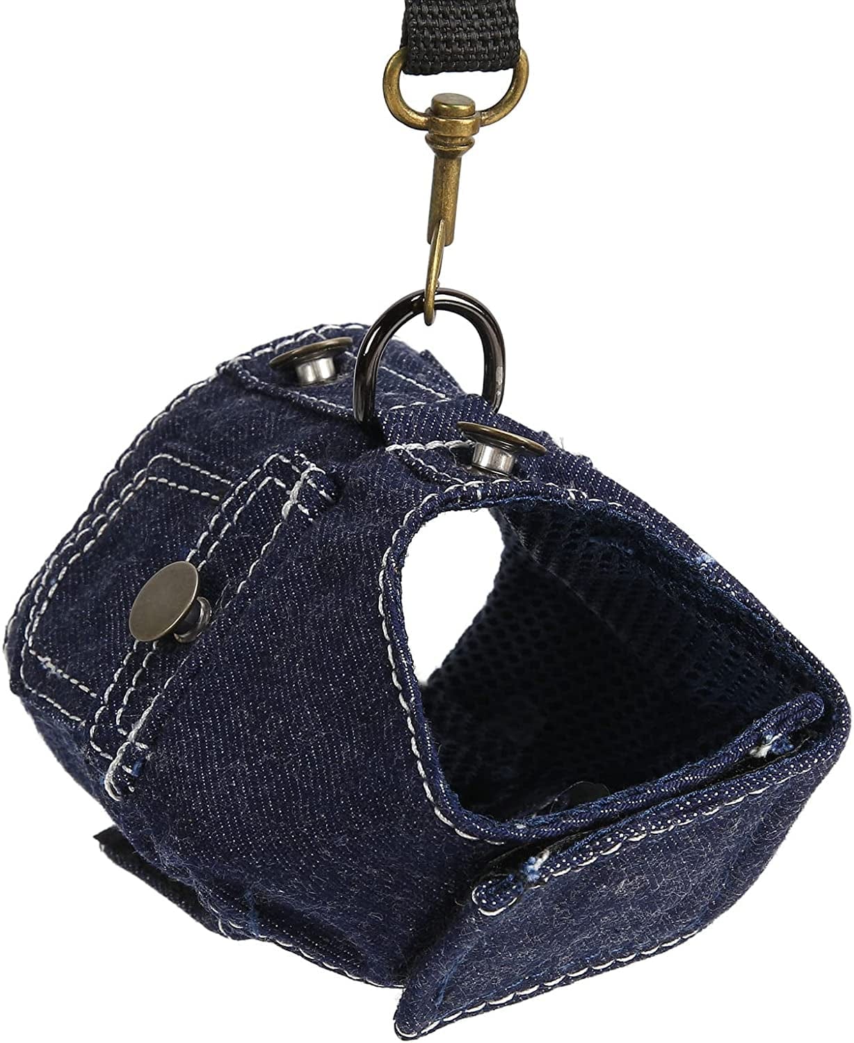 KUIDAMOS Dog Jean Jacket Harness, Prevent Choking Vest Design Dog Jean Harness for Pet(Dark Blue, L) Animals & Pet Supplies > Pet Supplies > Dog Supplies > Dog Apparel KUIDAMOS Dark Blue, S  