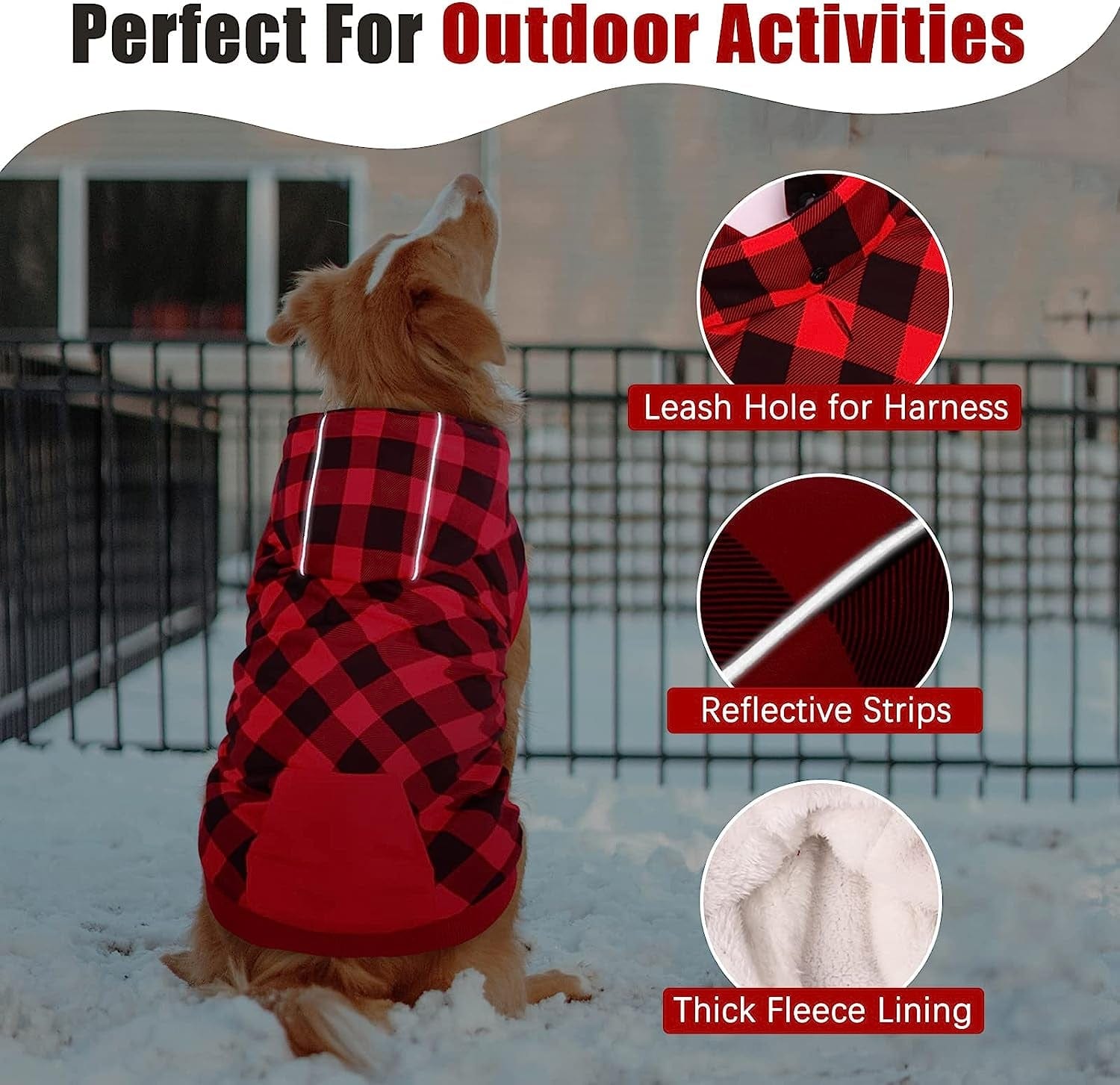 Kuoser British Style Plaid Dog Winter Coat, Windproof Cozy Cold Weather Dog Coat Fleece Lining Dog Apparel Reflective Dog Jacket Dog Vest for Small Medium Dogs with Removable Hat（Xxs-3Xl） Animals & Pet Supplies > Pet Supplies > Dog Supplies > Dog Apparel Kuoser   