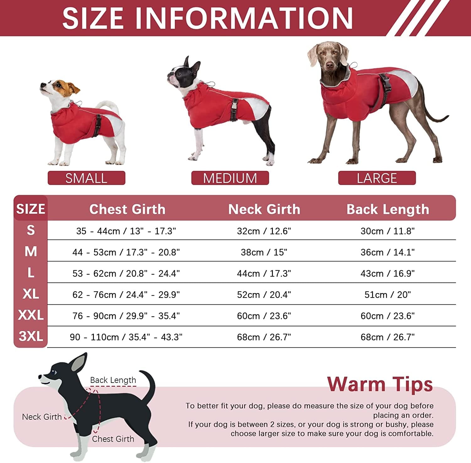 Kuoser Dog Cold Weather Coat, Windproof Puppy Winter Coats Reflective Dogs Warm Clothes, Snow-Proof Dog Turtleneck Jacket Thicken Fleece Lining Pet Outfit, Works with Harness, S - 3XL Animals & Pet Supplies > Pet Supplies > Dog Supplies > Dog Apparel Kuoser   