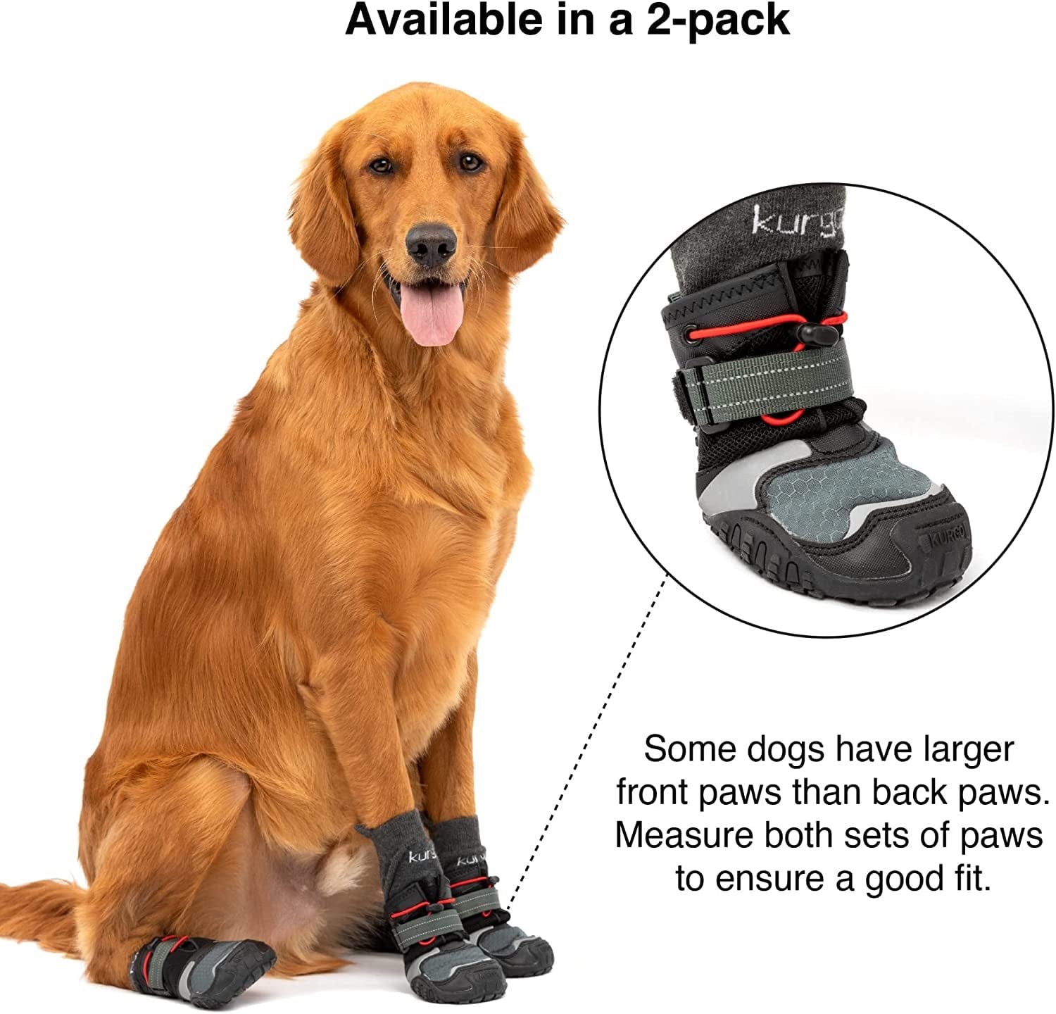 Kurgo Blaze Cross Dog Shoes - Winter Boots for Dogs, All Season Paw Protectors - for Hot Pavement and Snow - Water Resistant, Reflective, No Slip - Includes 2 Shoes - Chili Red/Black - L Animals & Pet Supplies > Pet Supplies > Dog Supplies > Dog Apparel Radio Systems Corporation   