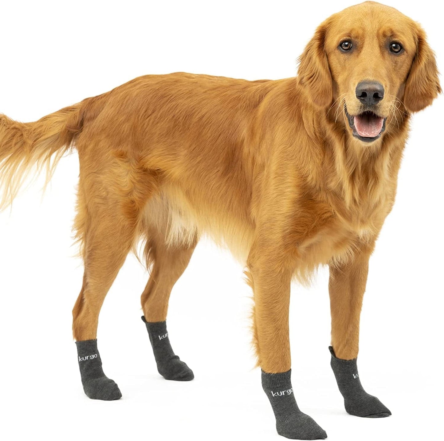 Kurgo Blaze Cross Dog Shoes - Winter Boots for Dogs, All Season Paw Protectors - for Hot Pavement and Snow - Water Resistant, Reflective, No Slip - Includes 2 Shoes - Chili Red/Black - L Animals & Pet Supplies > Pet Supplies > Dog Supplies > Dog Apparel Radio Systems Corporation Blaze Socks 4 Count Medium