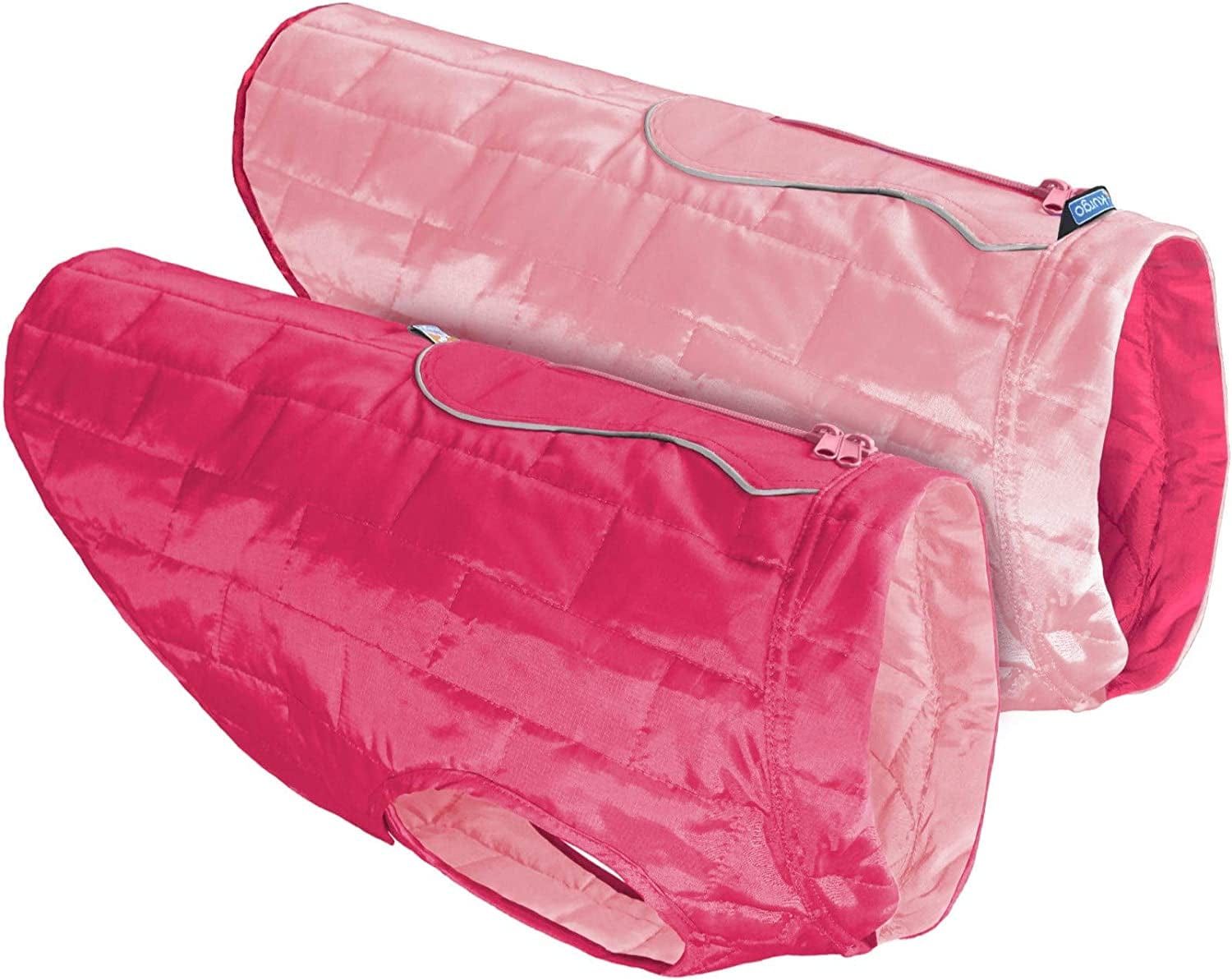 Kurgo Dog Jacket, Reversible Winter Jacket for Dogs, Pet Coat for Hiking, Water Resistant, Reflective, Lightweight, Wear with Harness, Athletic, Loft Jacket (Liberty Floral, XS) Animals & Pet Supplies > Pet Supplies > Dog Supplies > Dog Apparel Radio Systems Corporation Magenta/Petal Extra Large 