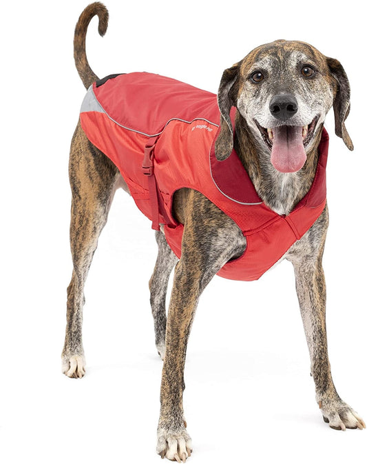 Kurgo North Country Dog Coat, Dog Winter Jacket, Waterproof Dog Jacket, Dog Snow Jacket and Windproof Dog Coat, Reflective Dog Fleece Animals & Pet Supplies > Pet Supplies > Dog Supplies > Dog Apparel Radio Systems Corporation Red L (Neck: 23", Girth: 30"-39", Back: 24") 