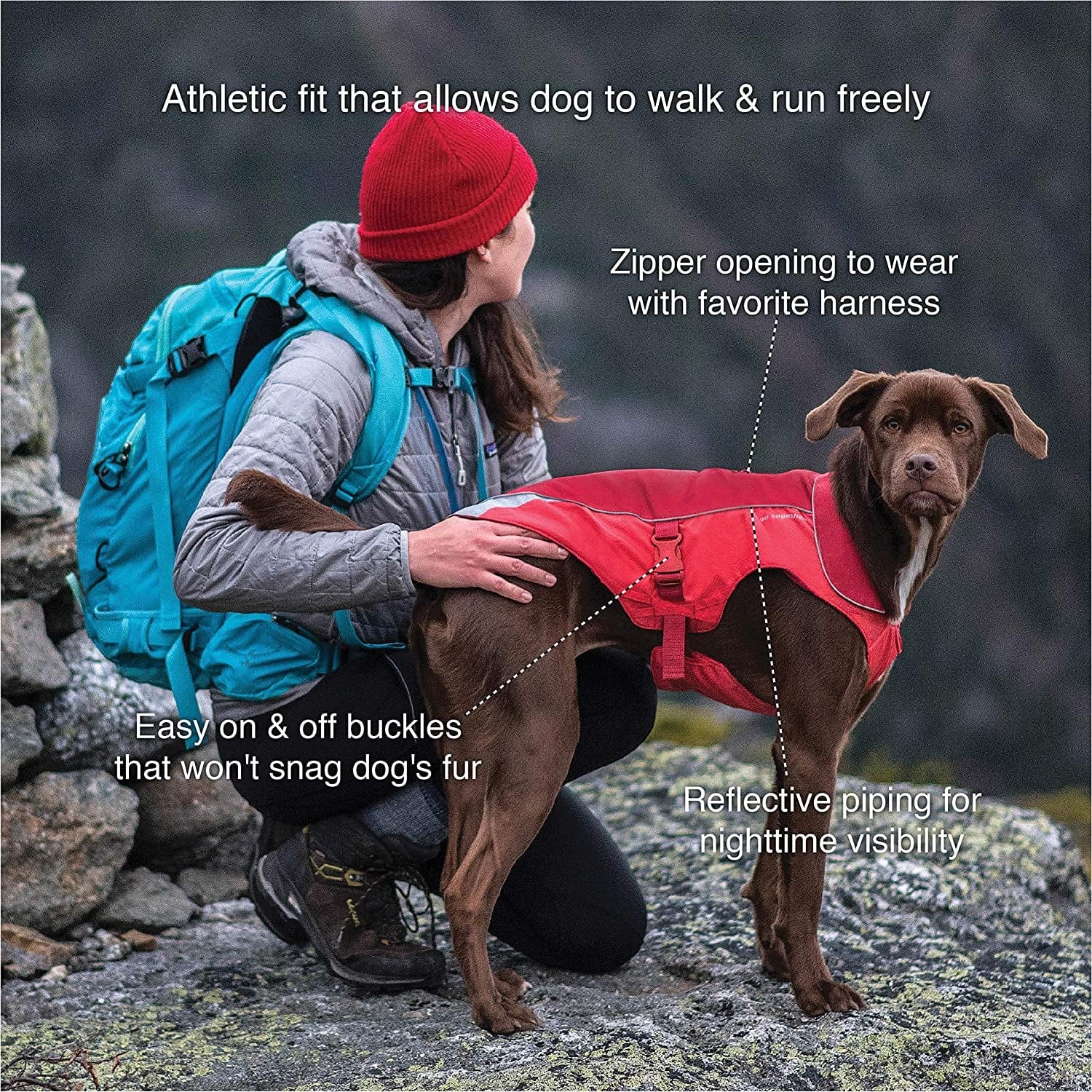 Kurgo North Country Dog Coat, Dog Winter Jacket, Waterproof Dog Jacket, Dog Snow Jacket and Windproof Dog Coat, Reflective Dog Fleece Animals & Pet Supplies > Pet Supplies > Dog Supplies > Dog Apparel Radio Systems Corporation   