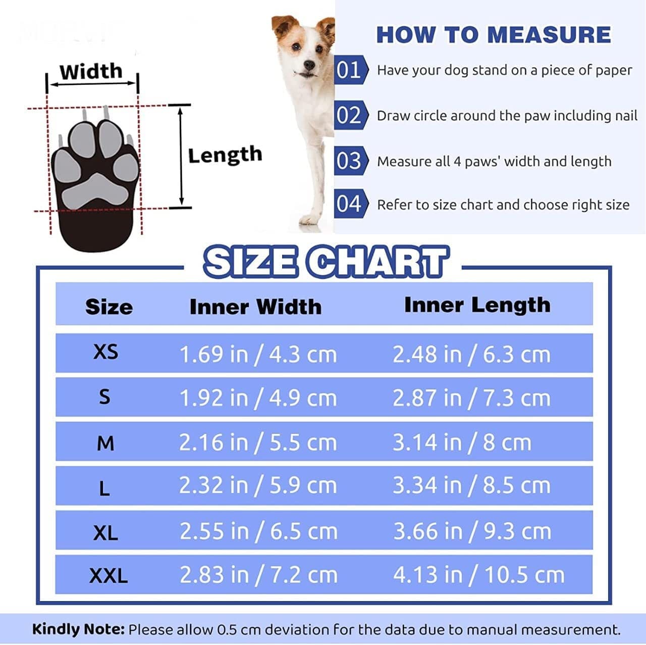 KUTKUT Dog Boots for Medium Large Dogs, Waterproof Dog Shoes with Nonslip Rubber Soles & Reflective Straps, Pet Booties High-Ankle Paw Protectors for Walking, Hiking, Running (Red, XL) Animals & Pet Supplies > Pet Supplies > Dog Supplies > Dog Apparel JCPL   