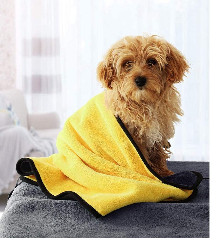 Super Absorbent Dog and Cat Bathrobe and Microfiber Bath Towels
