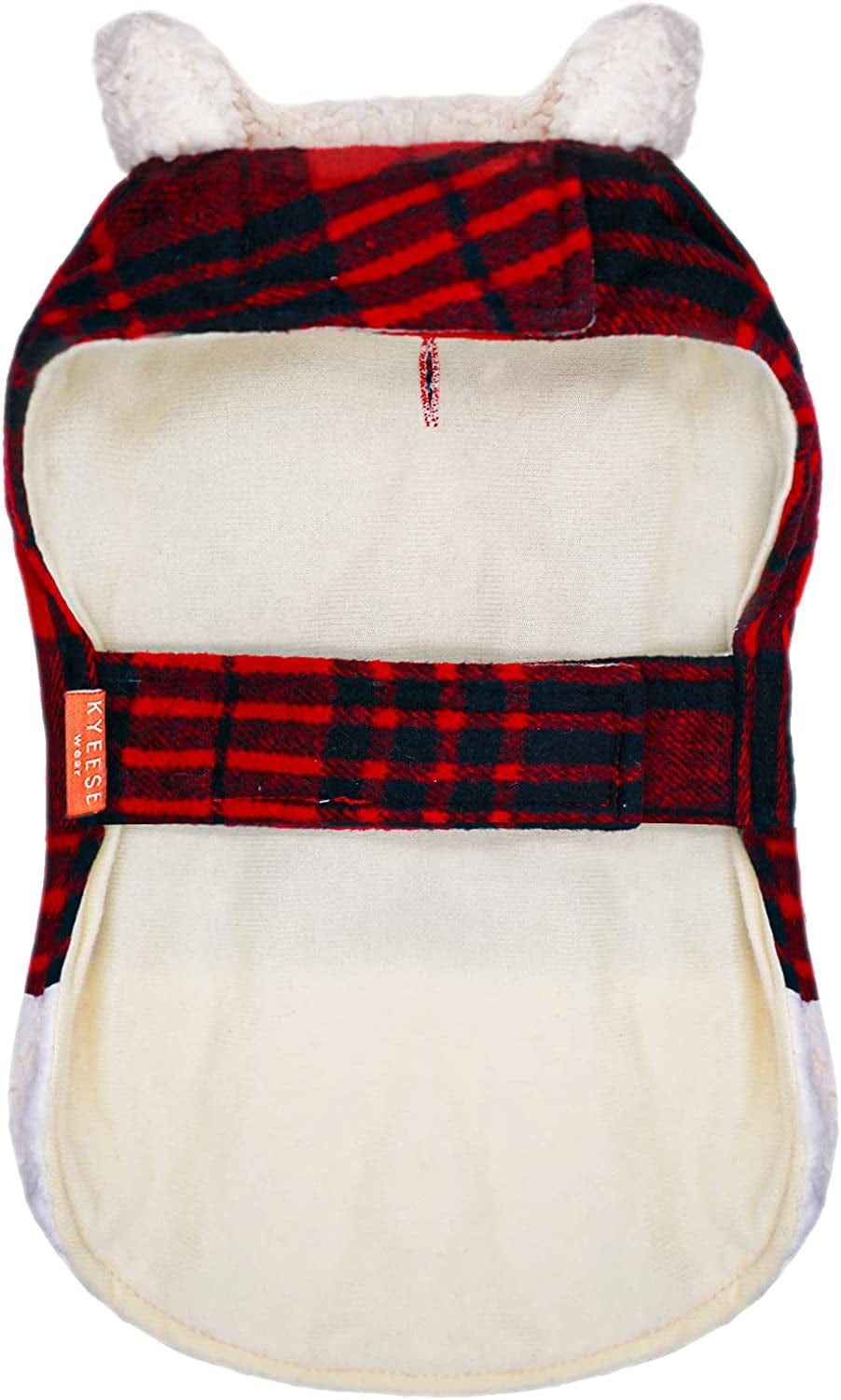KYEESE Dog Jacket Checked Plaid with Leash Hole for Winter Windproof Soft Warm Lined Small Dogs Vest Cold Weather Coats with Pocket Animals & Pet Supplies > Pet Supplies > Dog Supplies > Dog Apparel kyeese   