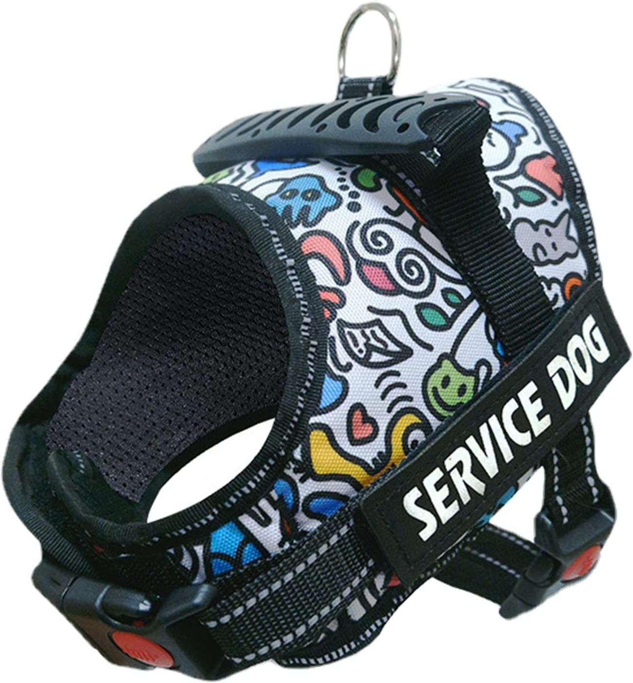 Large Dog Harness - Adjustable Safety Reflective Vest with Silicon Handle,Easy to Wear Pet Chest Harness Chest Dog Leash for Outdoor Activity Huugy Animals & Pet Supplies > Pet Supplies > Dog Supplies > Dog Apparel huuGY XL  