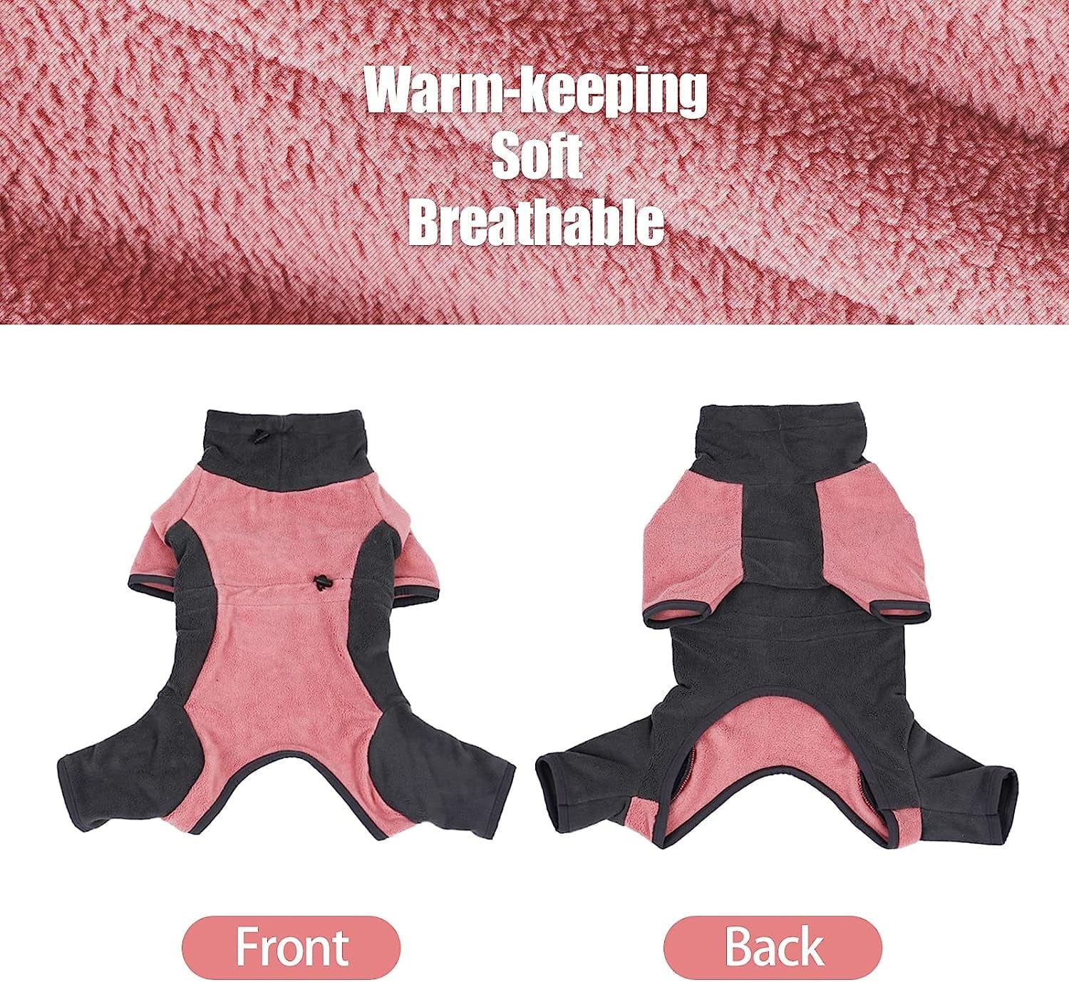 LIANZIMAU Fleece Dog Coat with Legs Warm Coats & Jackets for Dog Cold Weather Coats for Small Medium Large Pet Indoor & Outdoor Wear Animals & Pet Supplies > Pet Supplies > Dog Supplies > Dog Apparel LIANZIMAU   