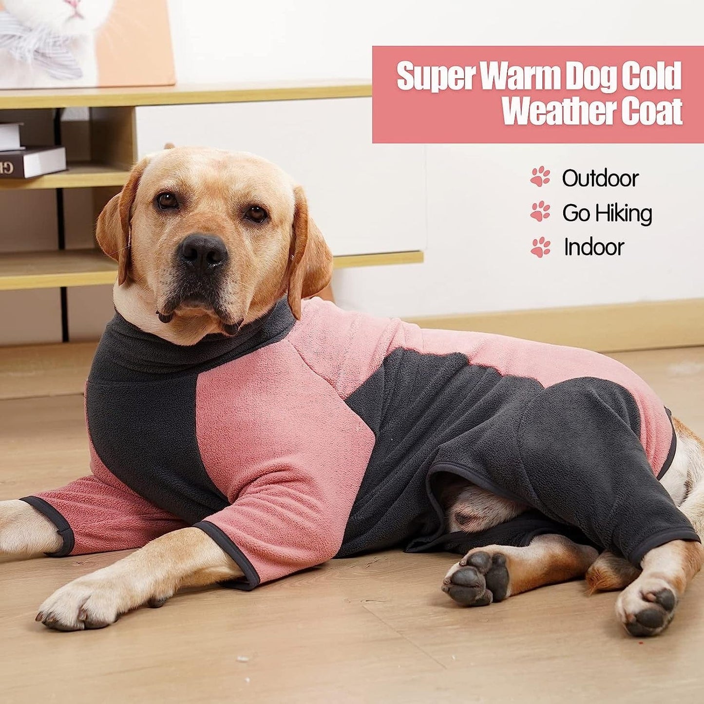 LIANZIMAU Fleece Dog Coat with Legs Warm Coats & Jackets for Dog Cold Weather Coats for Small Medium Large Pet Indoor & Outdoor Wear Animals & Pet Supplies > Pet Supplies > Dog Supplies > Dog Apparel LIANZIMAU   