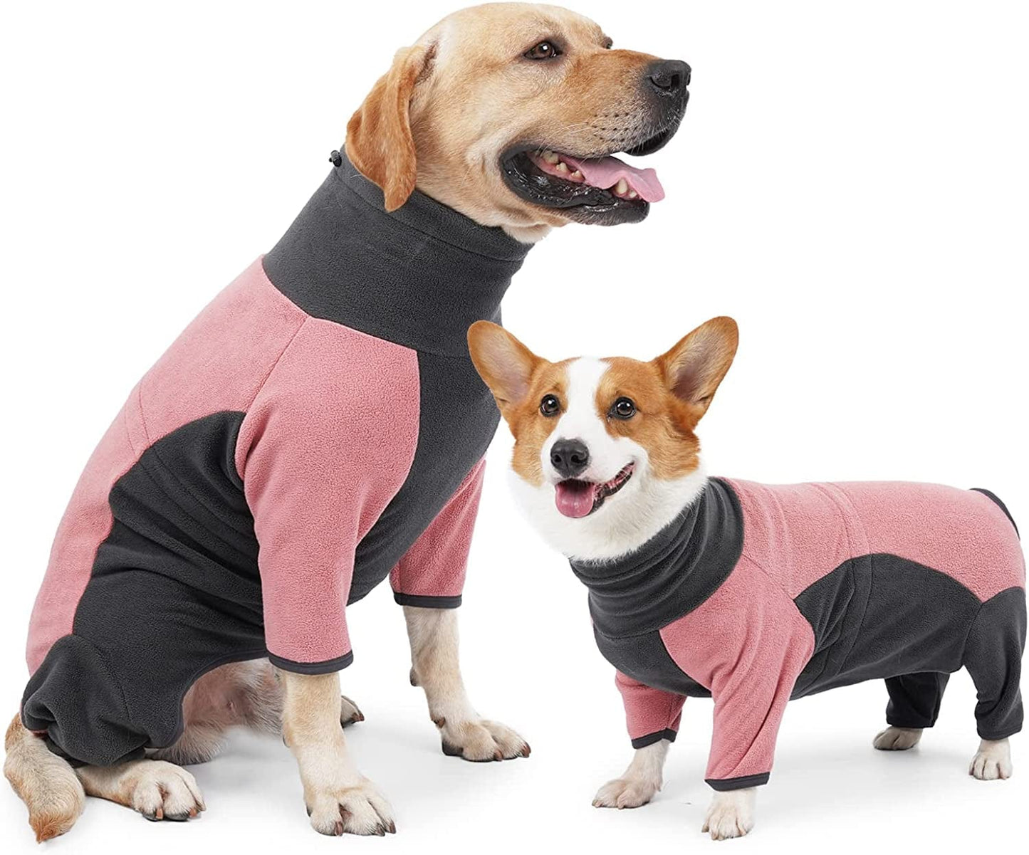 LIANZIMAU Fleece Dog Coat with Legs Warm Coats & Jackets for Dog Cold Weather Coats for Small Medium Large Pet Indoor & Outdoor Wear Animals & Pet Supplies > Pet Supplies > Dog Supplies > Dog Apparel LIANZIMAU Pink XXS (Pack of 1) 