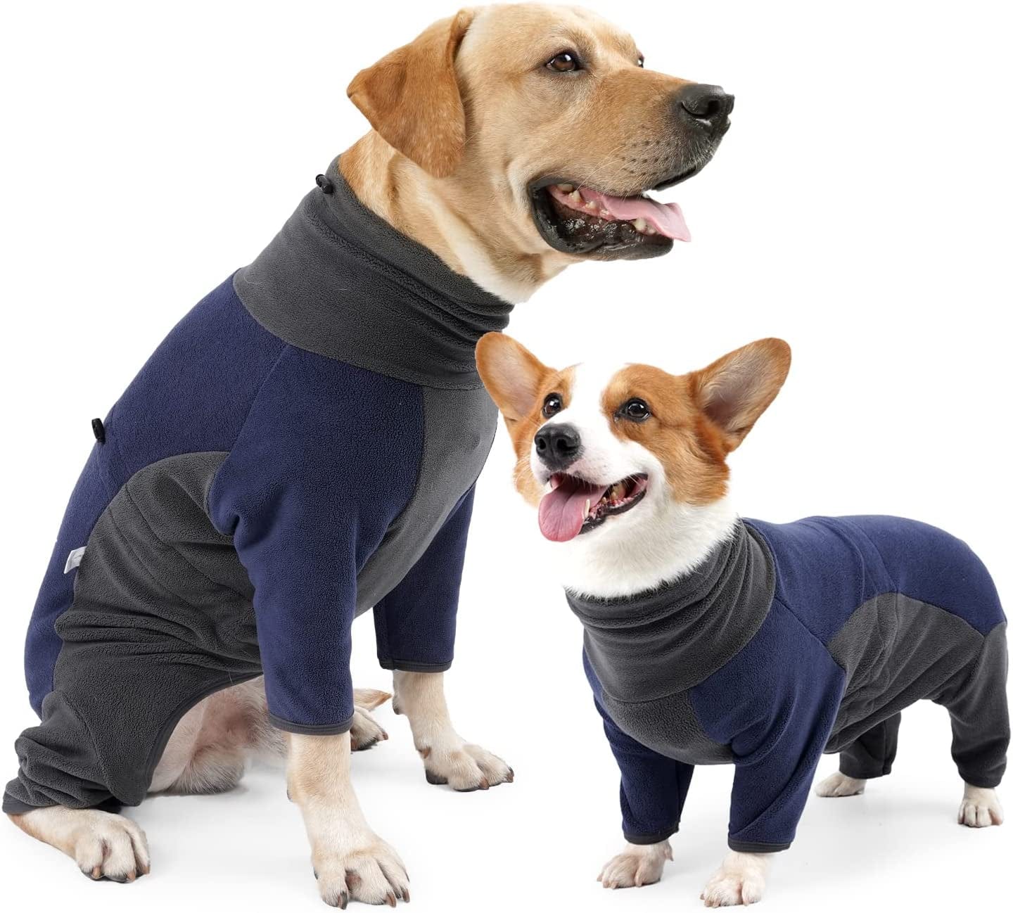 LIANZIMAU Fleece Dog Coat with Legs Warm Coats & Jackets for Dog Cold Weather Coats for Small Medium Large Pet Indoor & Outdoor Wear Animals & Pet Supplies > Pet Supplies > Dog Supplies > Dog Apparel LIANZIMAU Navy XXS (Pack of 1) 
