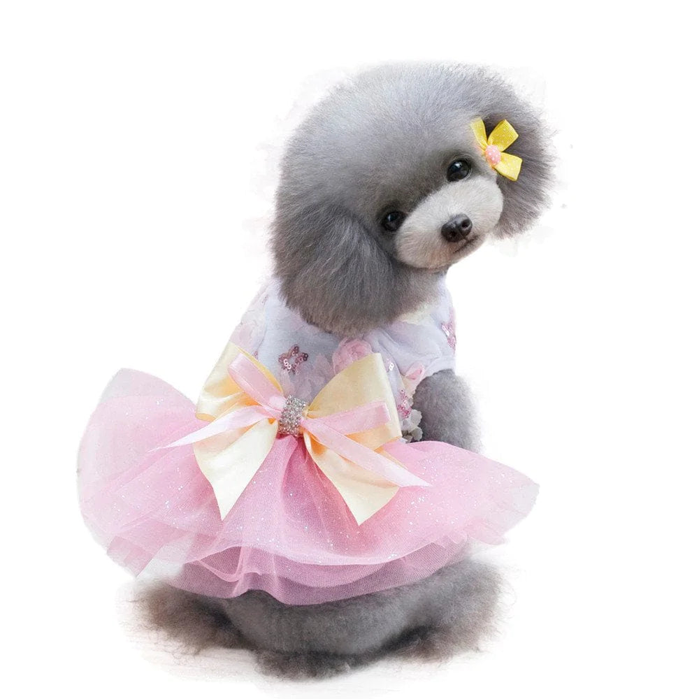 【Lncdis】Adorable Dog Dress Clothes Puppy Grid Skirt Apparel for Small Medium Pets PK XS Animals & Pet Supplies > Pet Supplies > Dog Supplies > Dog Apparel LNCDIS   