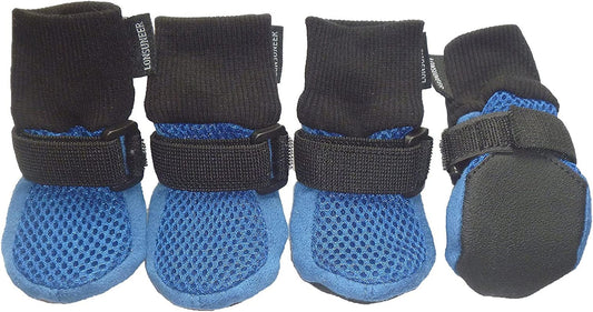 LONSUNEER Dog Boots Breathable and Protect Paws Soft Nonslip Soles Blue Color Size XS - Inner Sole Width 1.97 Inch Animals & Pet Supplies > Pet Supplies > Dog Supplies > Dog Apparel LONSUNEER Blue X-Small - Inner Sole Width 1.97 Inch 