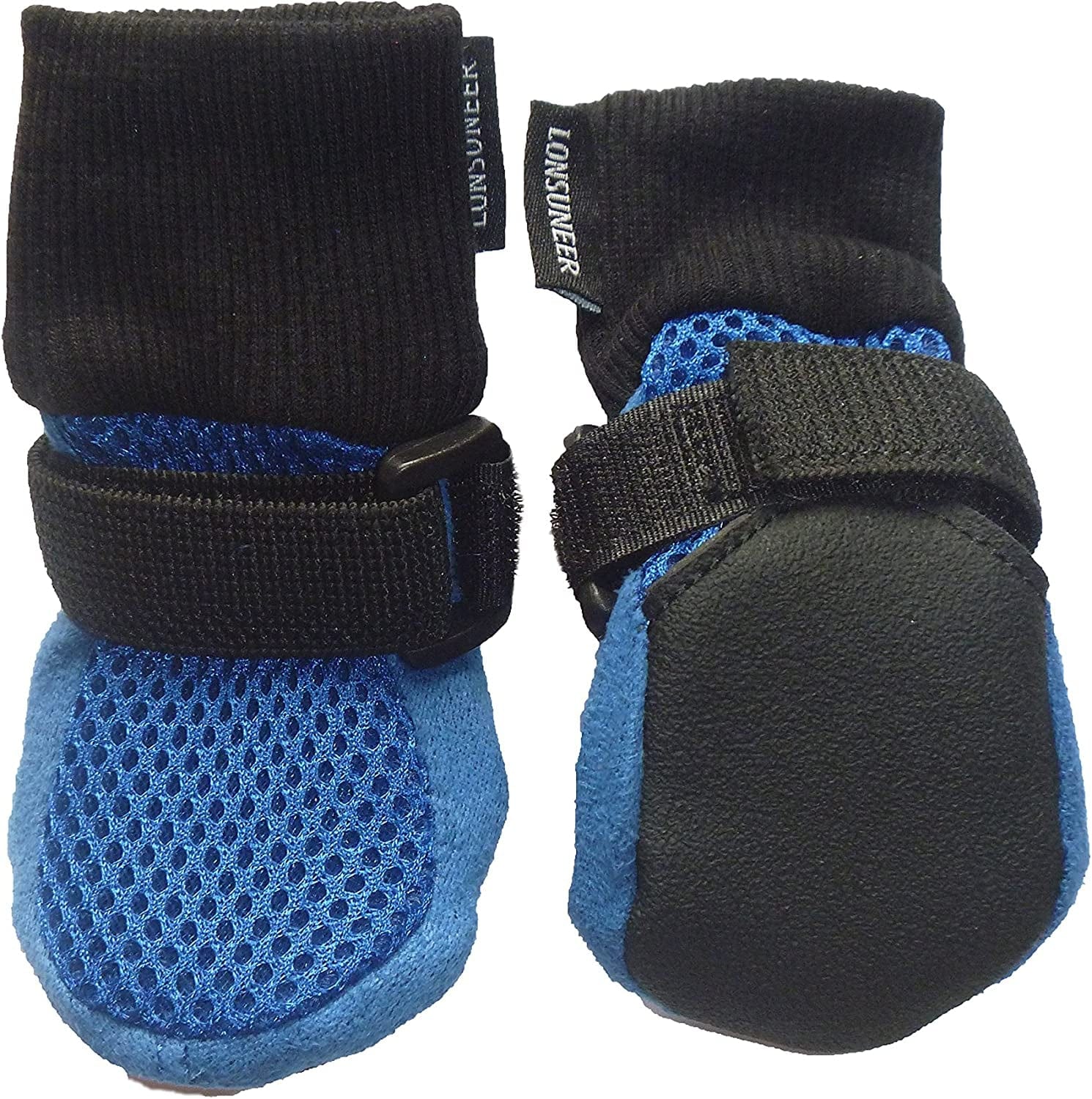 LONSUNEER Dog Boots Breathable and Protect Paws Soft Nonslip Soles Blue Color Size XS - Inner Sole Width 1.97 Inch Animals & Pet Supplies > Pet Supplies > Dog Supplies > Dog Apparel LONSUNEER   