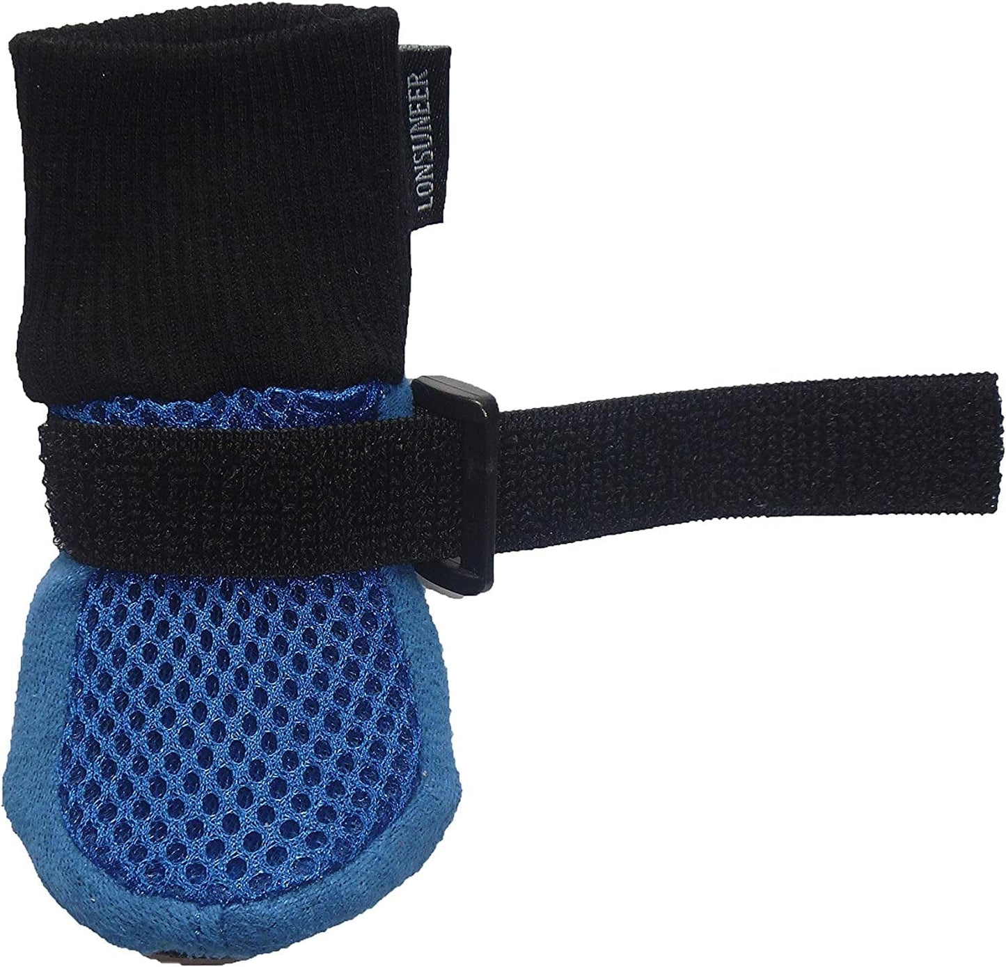 LONSUNEER Dog Boots Breathable and Protect Paws Soft Nonslip Soles Blue Color Size XS - Inner Sole Width 1.97 Inch Animals & Pet Supplies > Pet Supplies > Dog Supplies > Dog Apparel LONSUNEER   