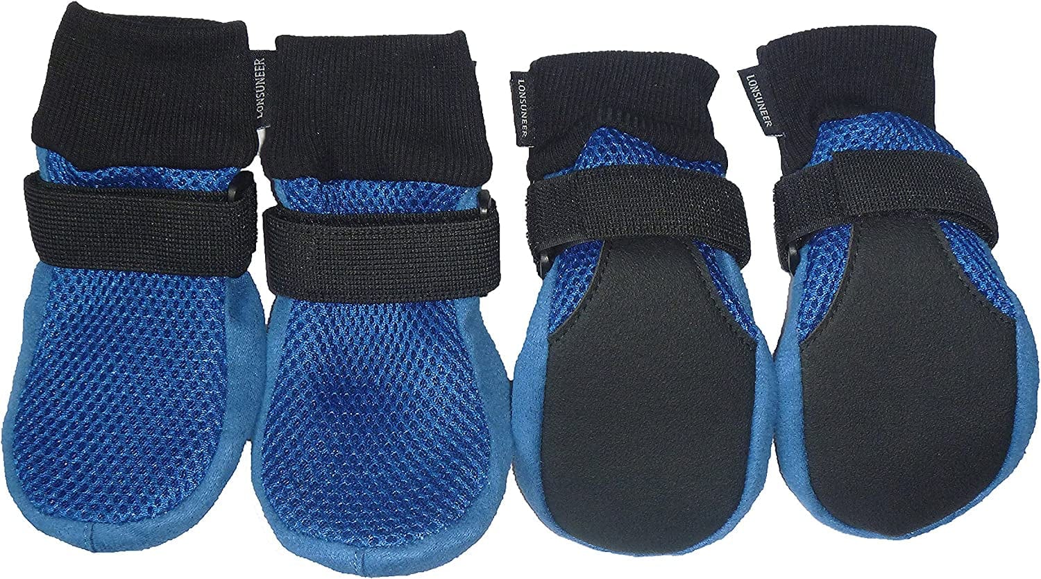 LONSUNEER Dog Boots Breathable and Protect Paws Soft Nonslip Soles Blue Color Size XS - Inner Sole Width 1.97 Inch Animals & Pet Supplies > Pet Supplies > Dog Supplies > Dog Apparel LONSUNEER Blue Large - Inner Sole Width 2.83 Inch 