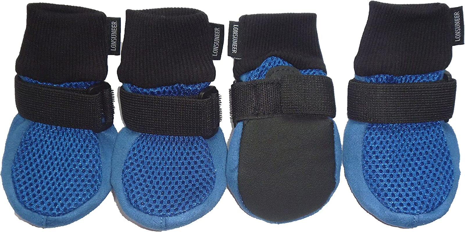 LONSUNEER Dog Boots Breathable and Protect Paws Soft Nonslip Soles Blue Color Size XS - Inner Sole Width 1.97 Inch Animals & Pet Supplies > Pet Supplies > Dog Supplies > Dog Apparel LONSUNEER Blue Medium - Inner Sole Width 2.56 Inch 